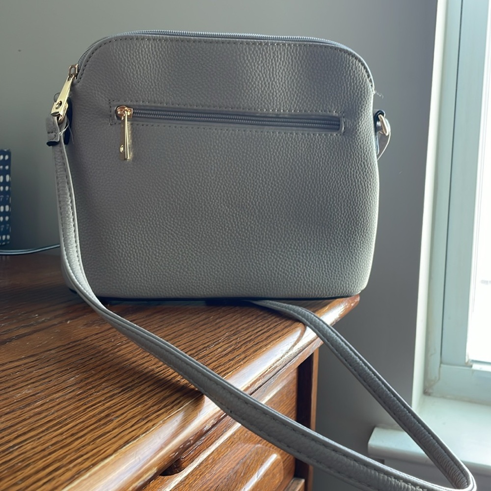 Grey Two Toned Crossbody Bag - Picture 4 of 4